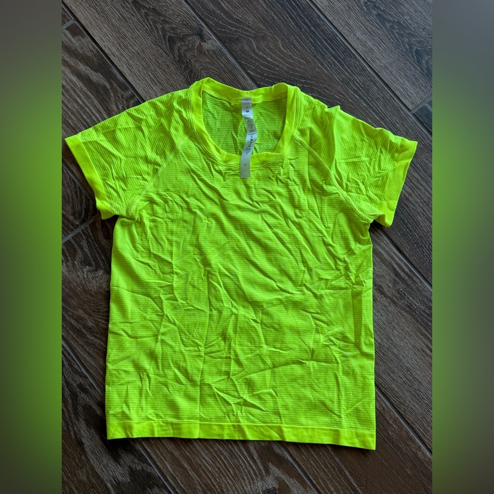 Lululemon swift tech waist length Neon Yellow T-Shirt
